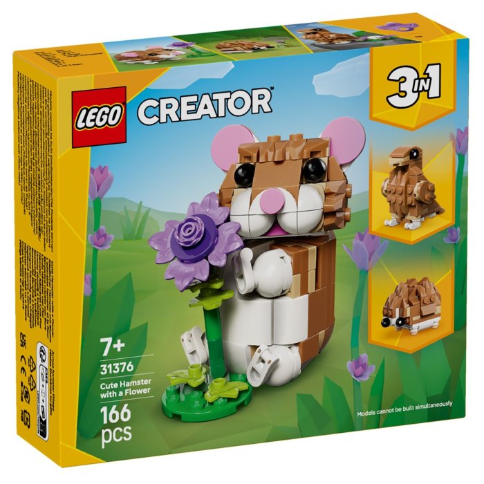 LEGO® Creator 3v1 31376 Roztomilý škrečok s kvetinou - Kockovo