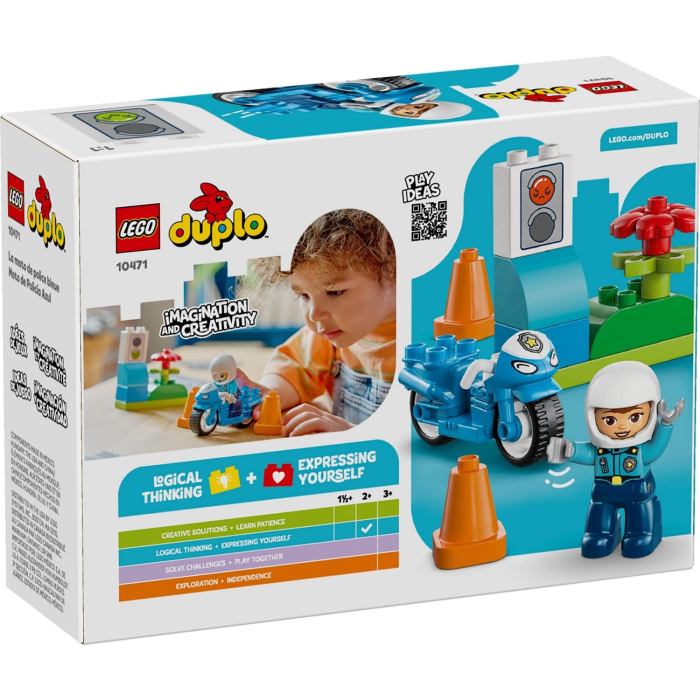 LEGO® DUPLO® Town 10471 Modrá policajná motorka