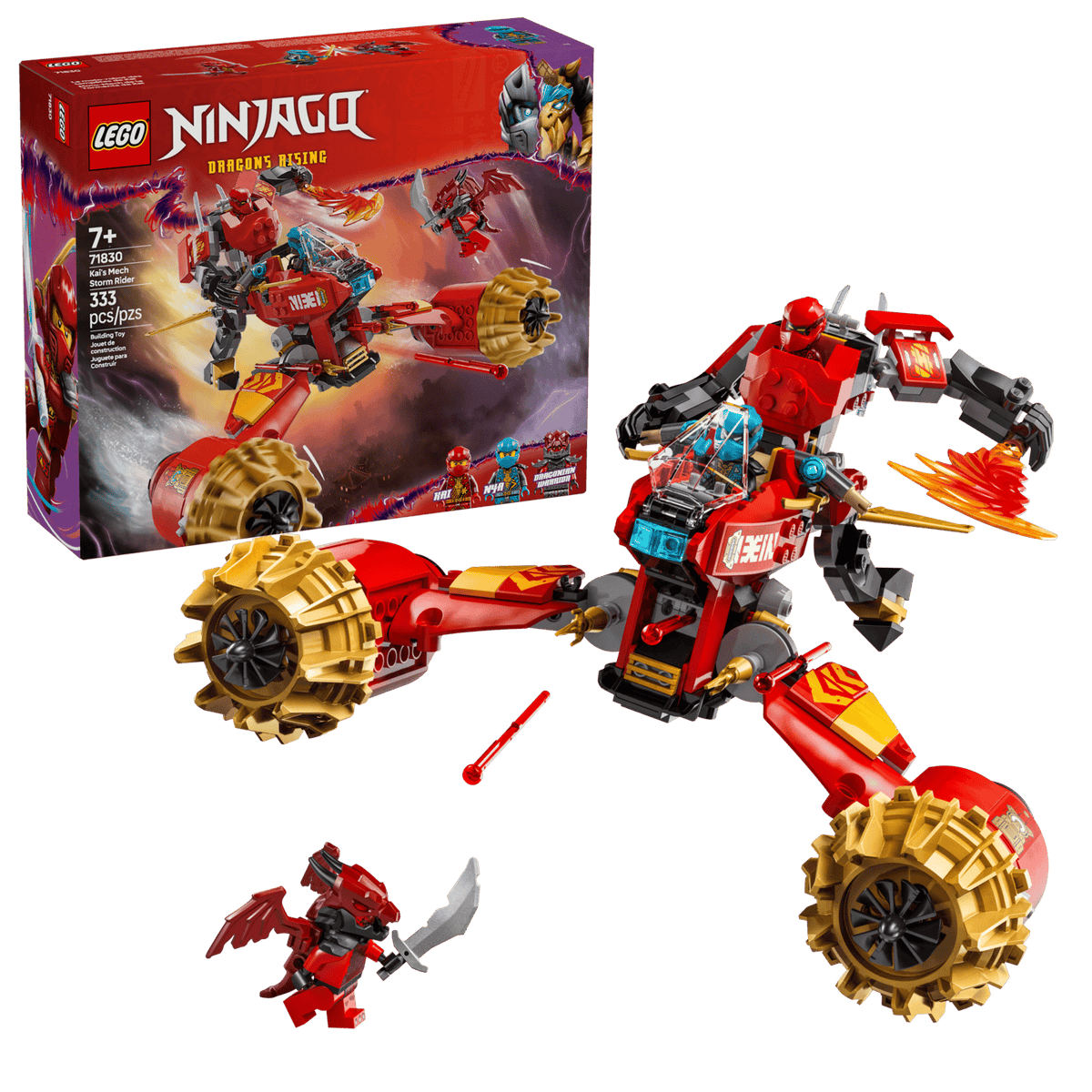LEGO® NINJAGO® 71830 Kaiov búrkový jazdec a drak